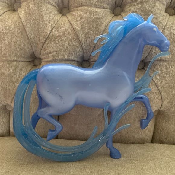 Disney Frozen Blue Galloping Water Horse Spirit Sculpture - Picture 2 of 2